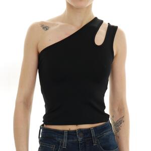 TOP ASIMMETRICO NERO